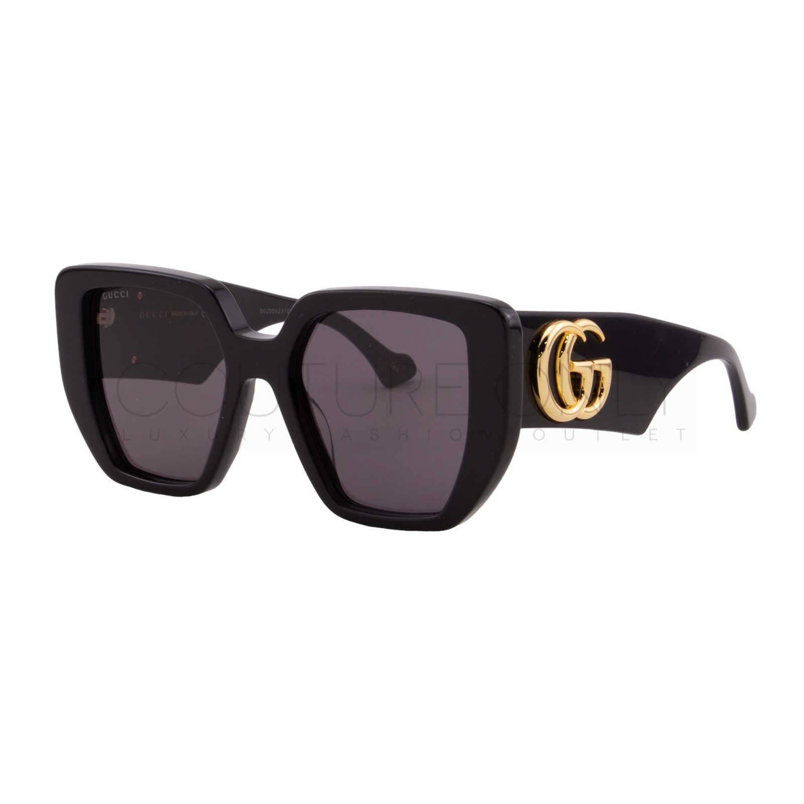 Women Black Oversized Rectangle Sunglasses GG0956S-003