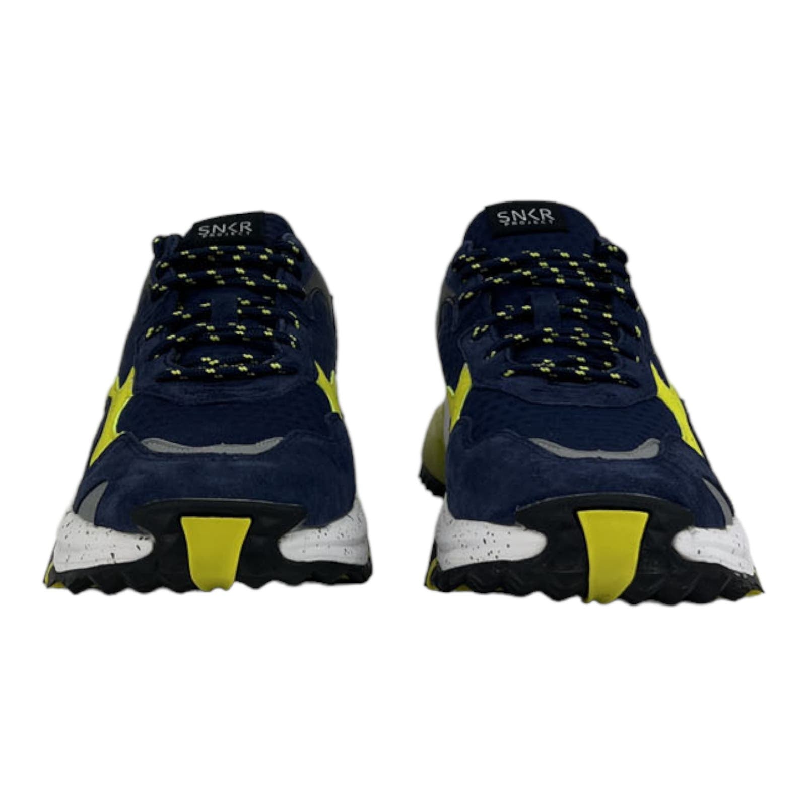 SNKR Project Men US 11.5 Blue-Yellow-White Prospect Park Sneakers