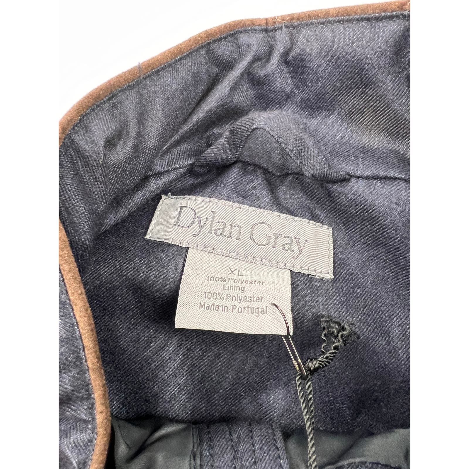 Dylan Gray Men Navy Blue Sleeveless US S  Jacket Full-Zip Vest