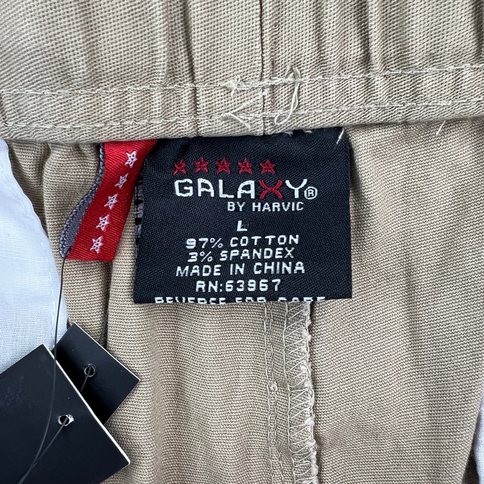Galaxy Men Khaki Pants US L Casual Lightweight Jogger