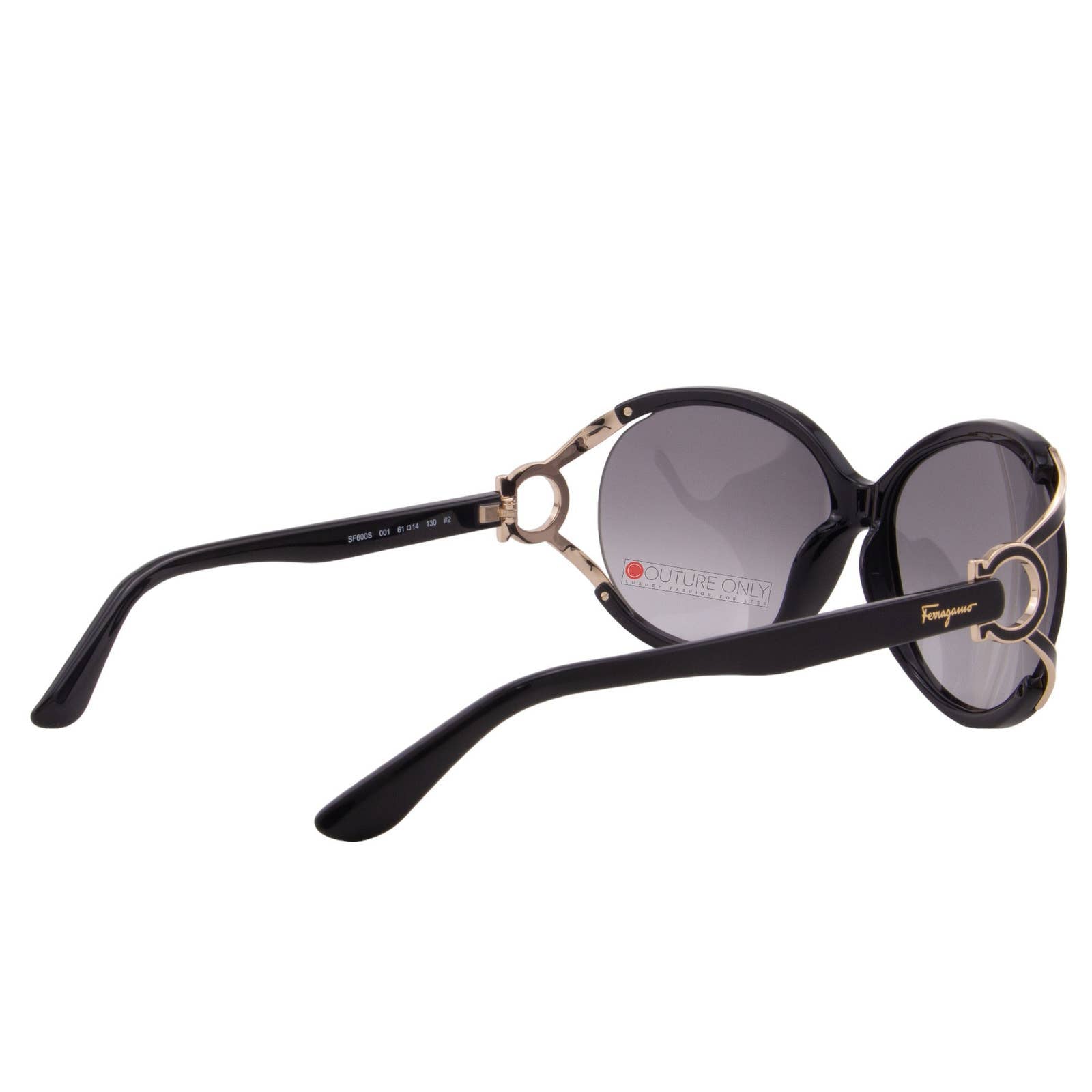 Women Round Oversized Black Sunglasses SF600S-001