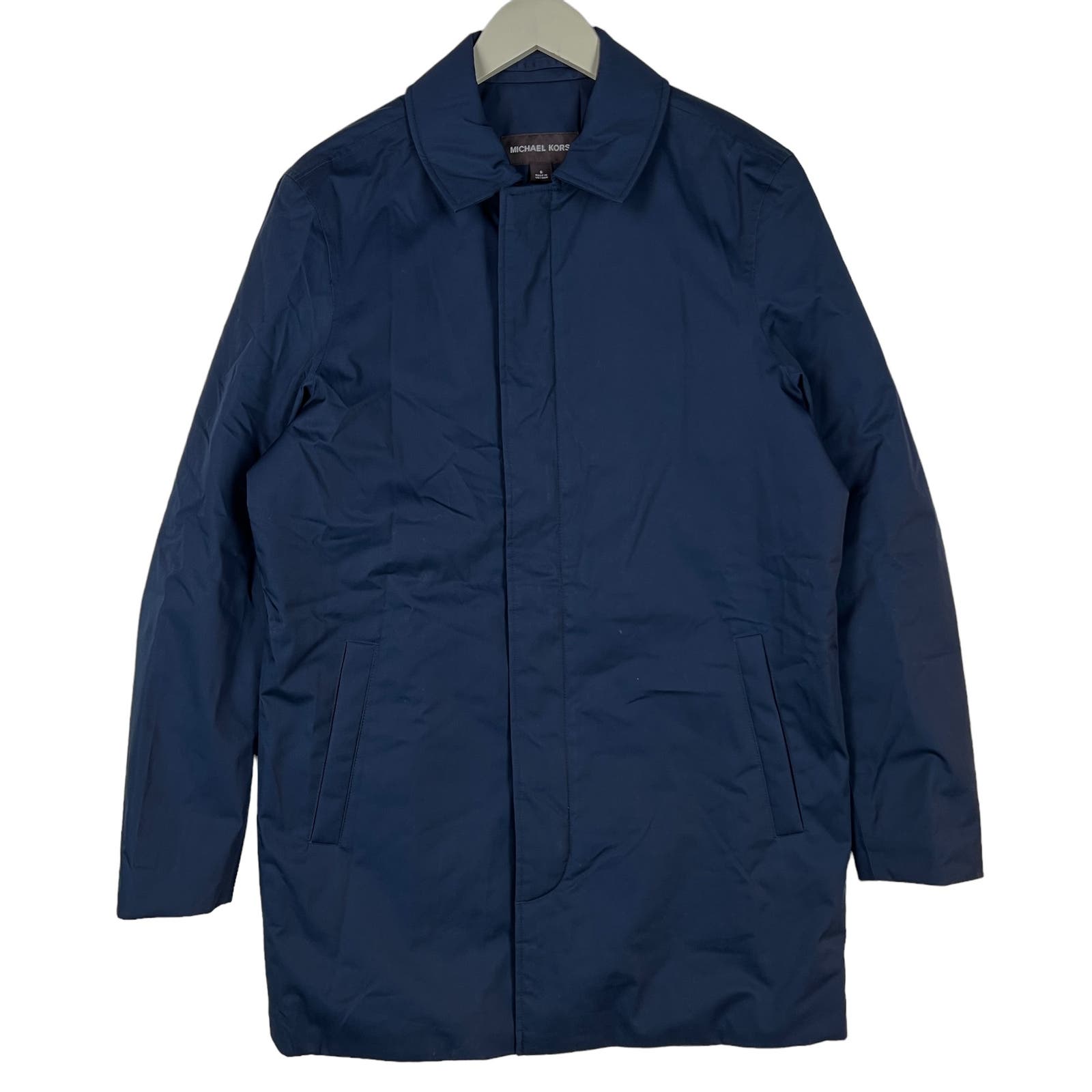 Michael Kors Men Midnight Blue Jacket US S Waterproof Coat
