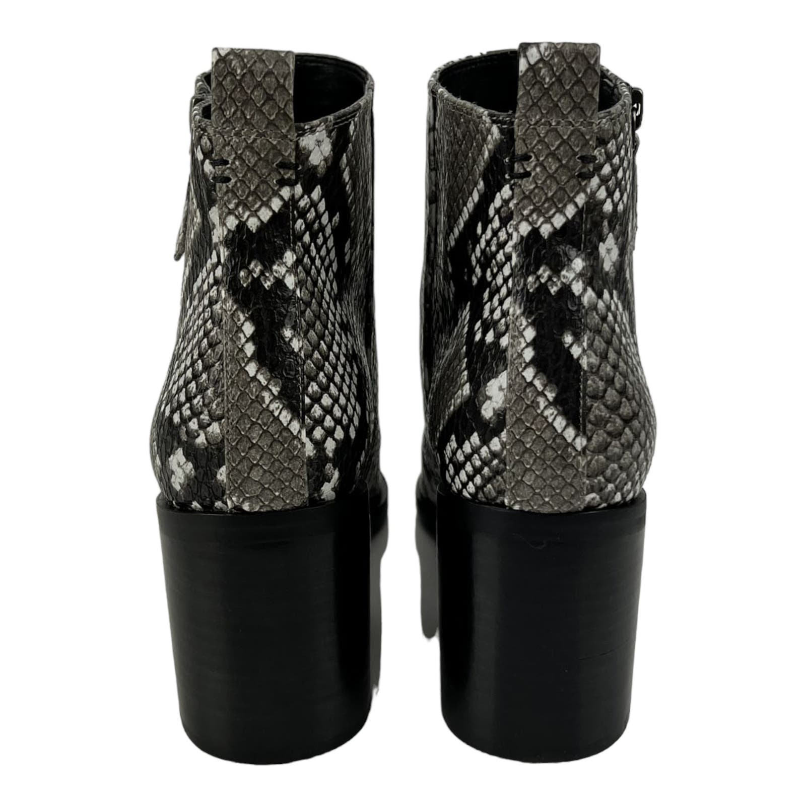 Treasure & Bond Women US 8 Pointed Toe Snake Print Ankle Boots Shoes
