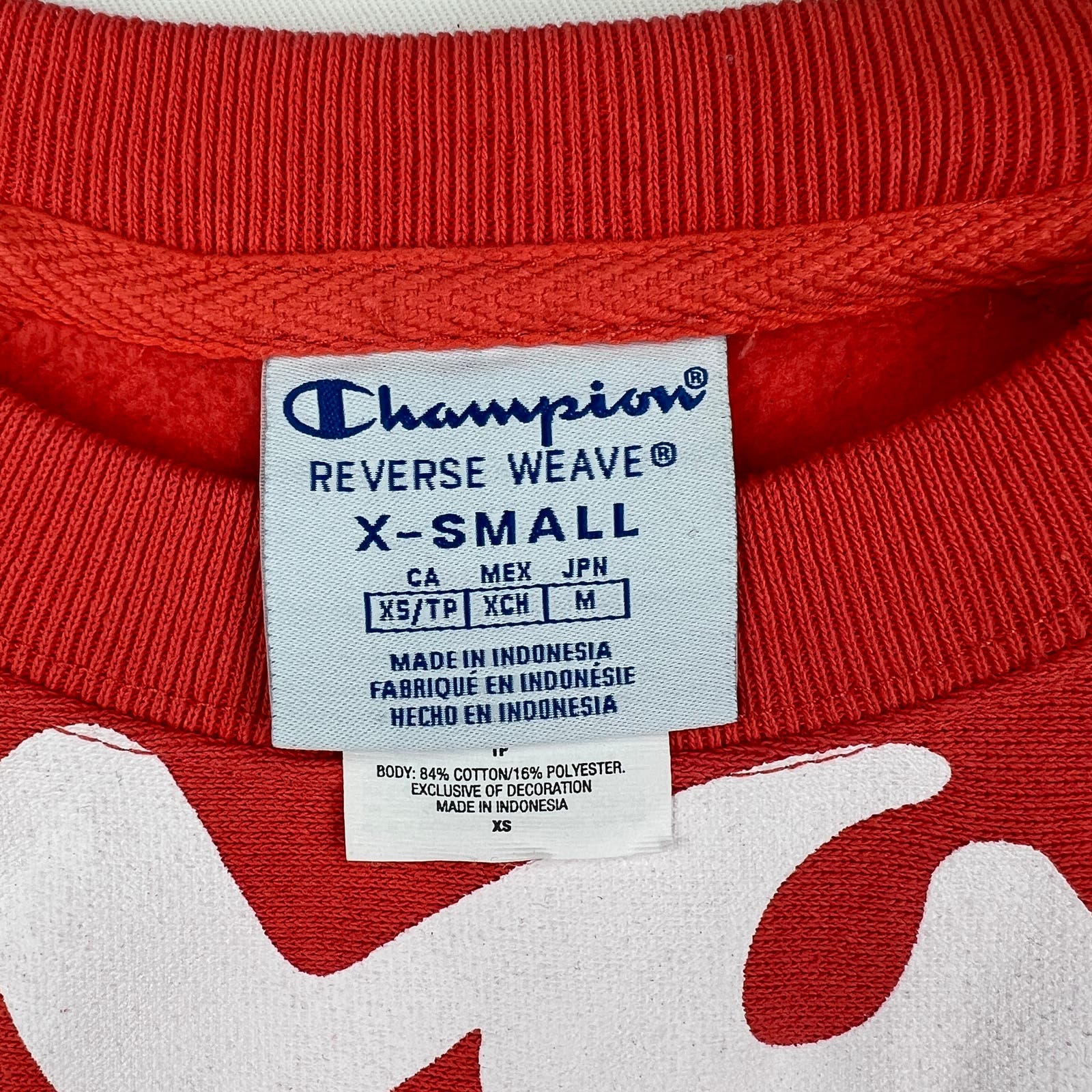 Champion Men Red Sweatshirt US XS Short Sleeve Crew Neck