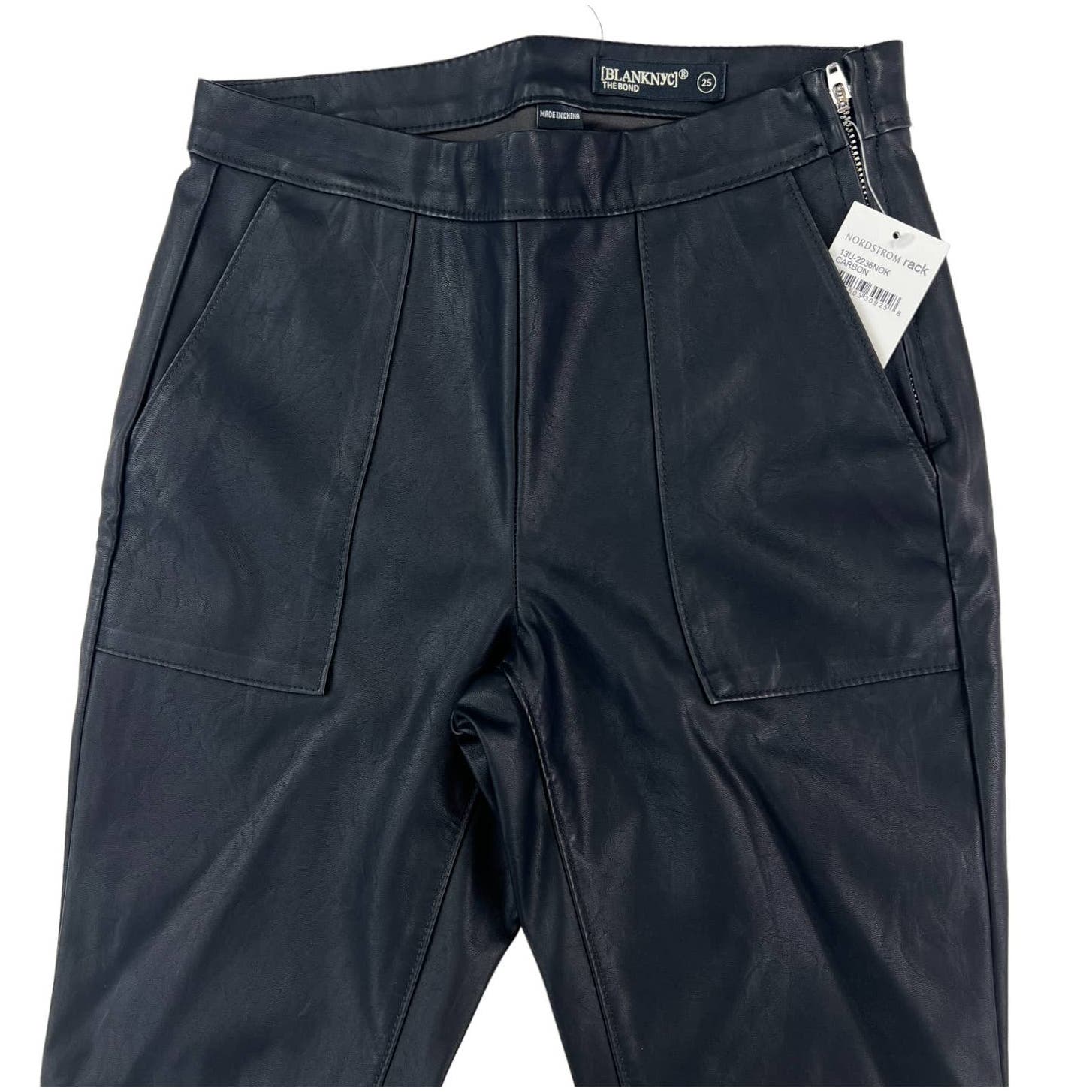 Blanknyc Women Black Slim Pants US 25 Faux Leather Leggins