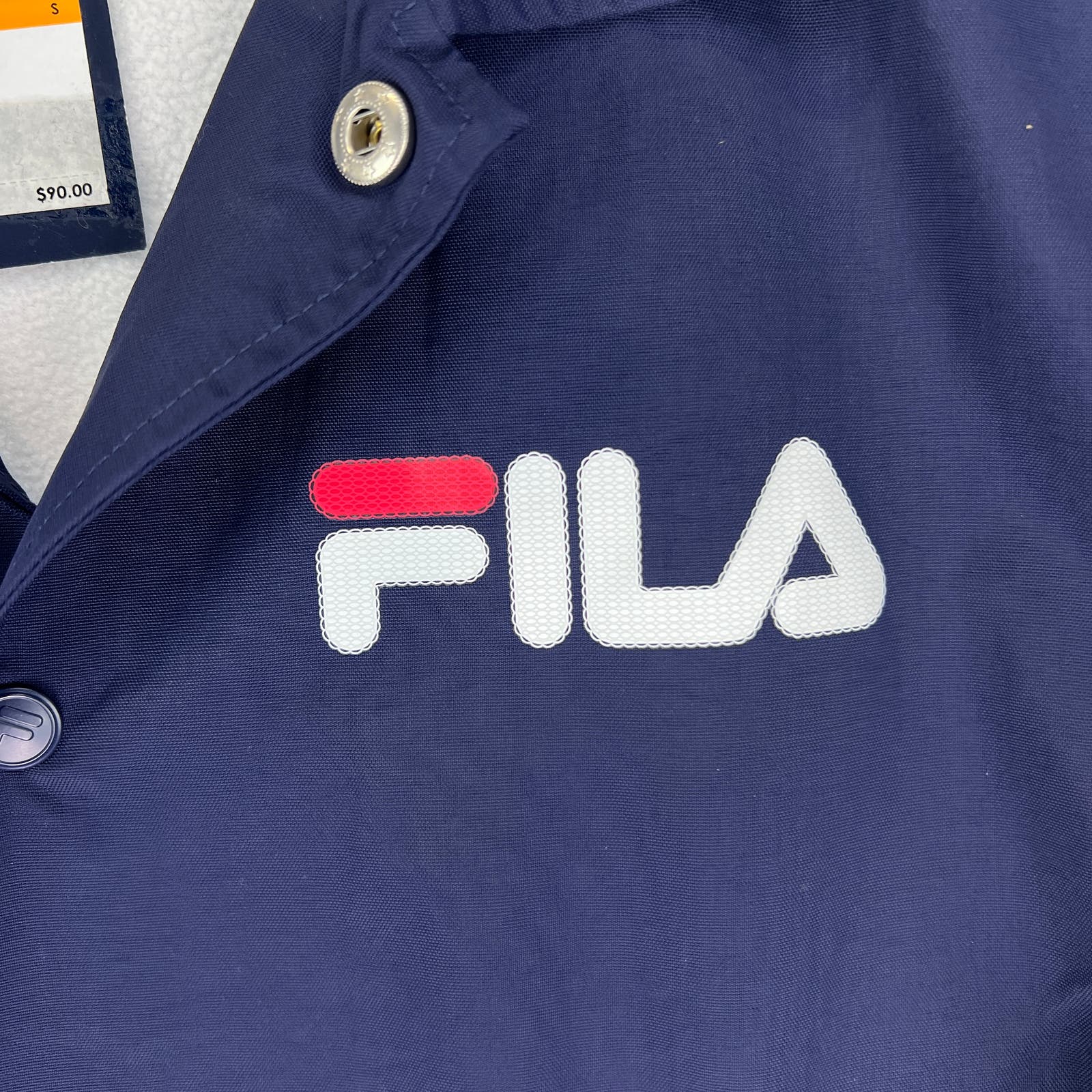 FILA Men Navy Sports Jacket US M Long Sleeves Windbreaker