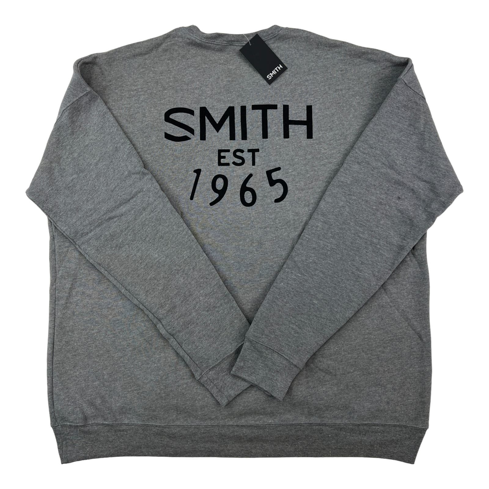 Smith Men Gray Sweatshirt US XL Crew Neck Pullover Long Sleeve