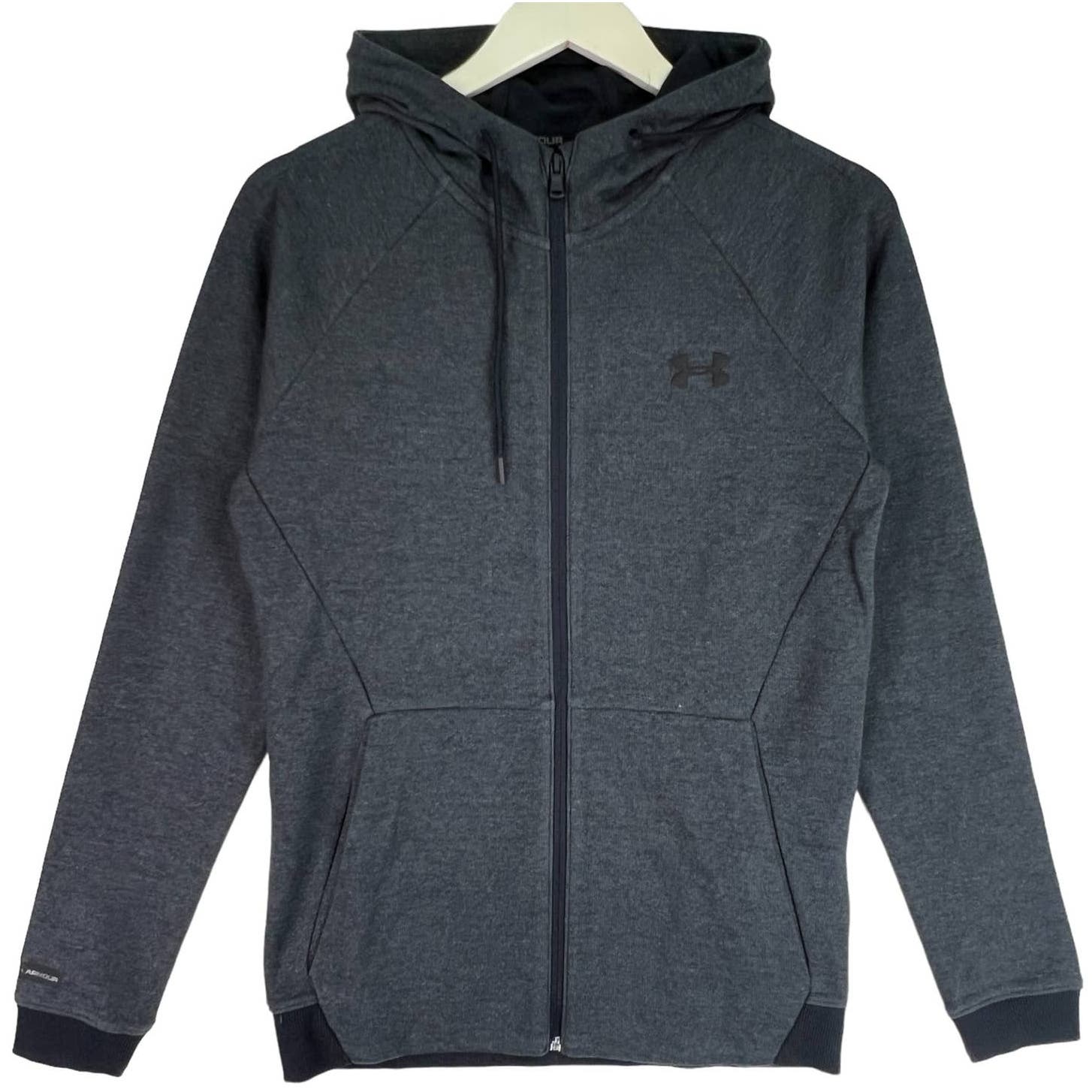 Under Armour Men US S Grey Hood Jacket Long Sleeve