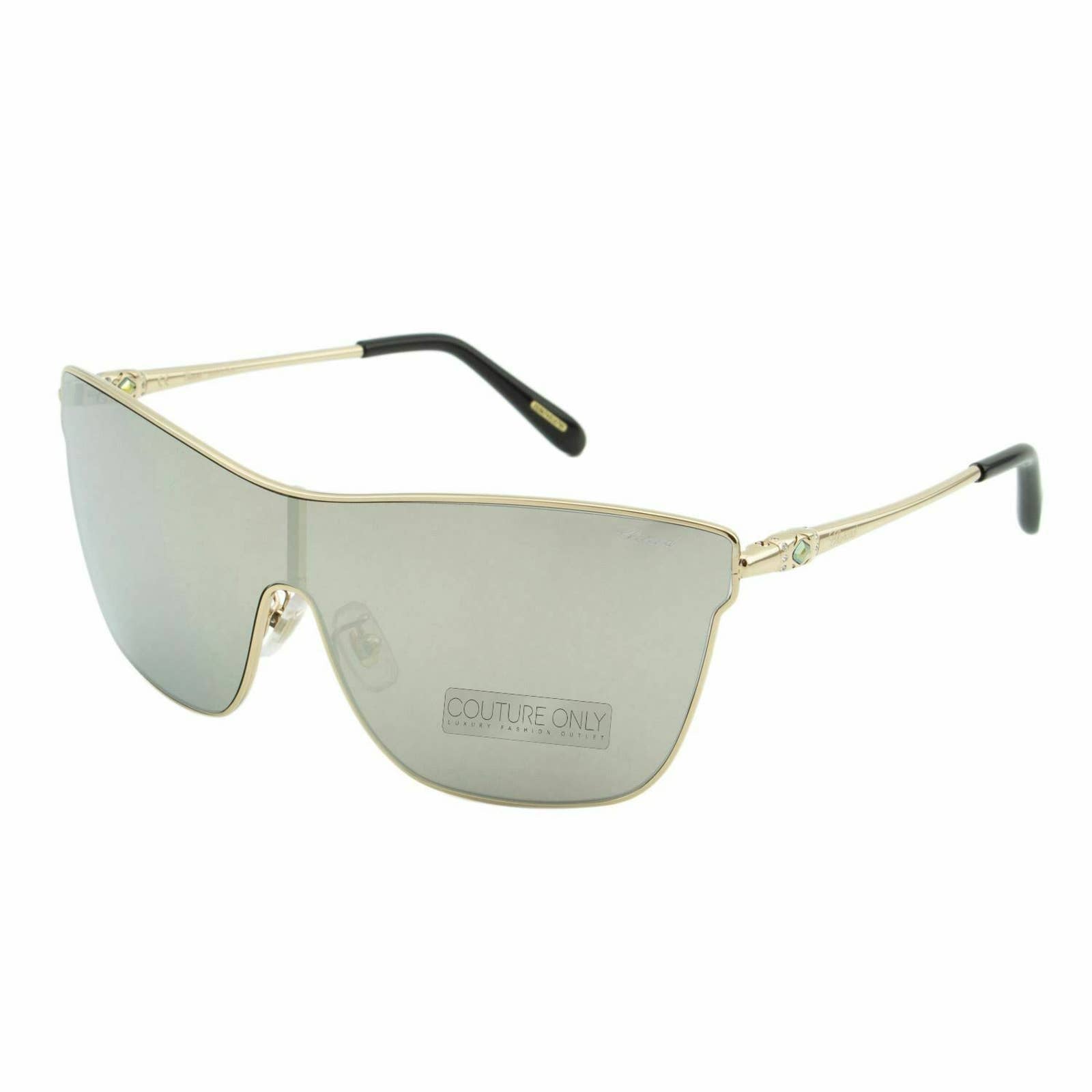 Women Gold Shield Sunglasses SCHC20S-300G Mirrored