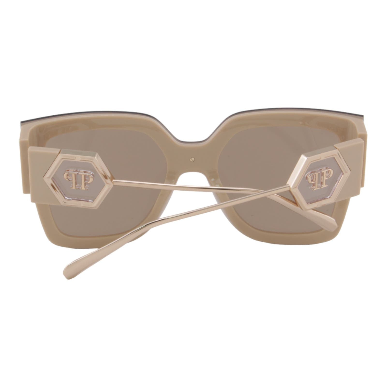 Women Designer Sunglasses SPP041M-6CTG Oversized Square Frame Brown Lens