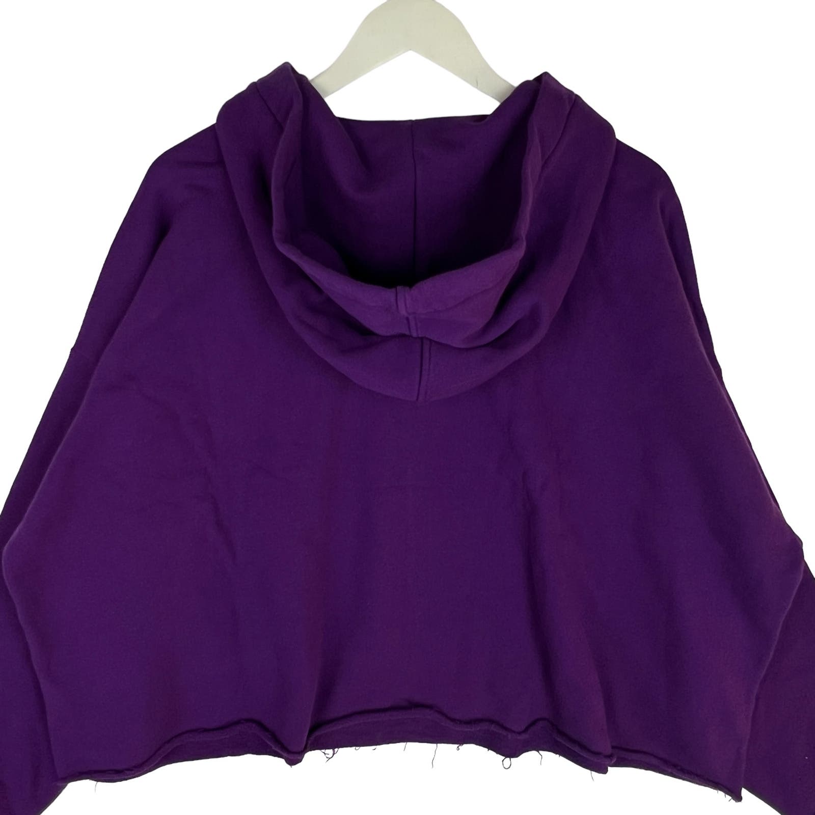 Gaelle Paris Women Purple Oversized Hoody IT 2 Long Sleeve Cotton
