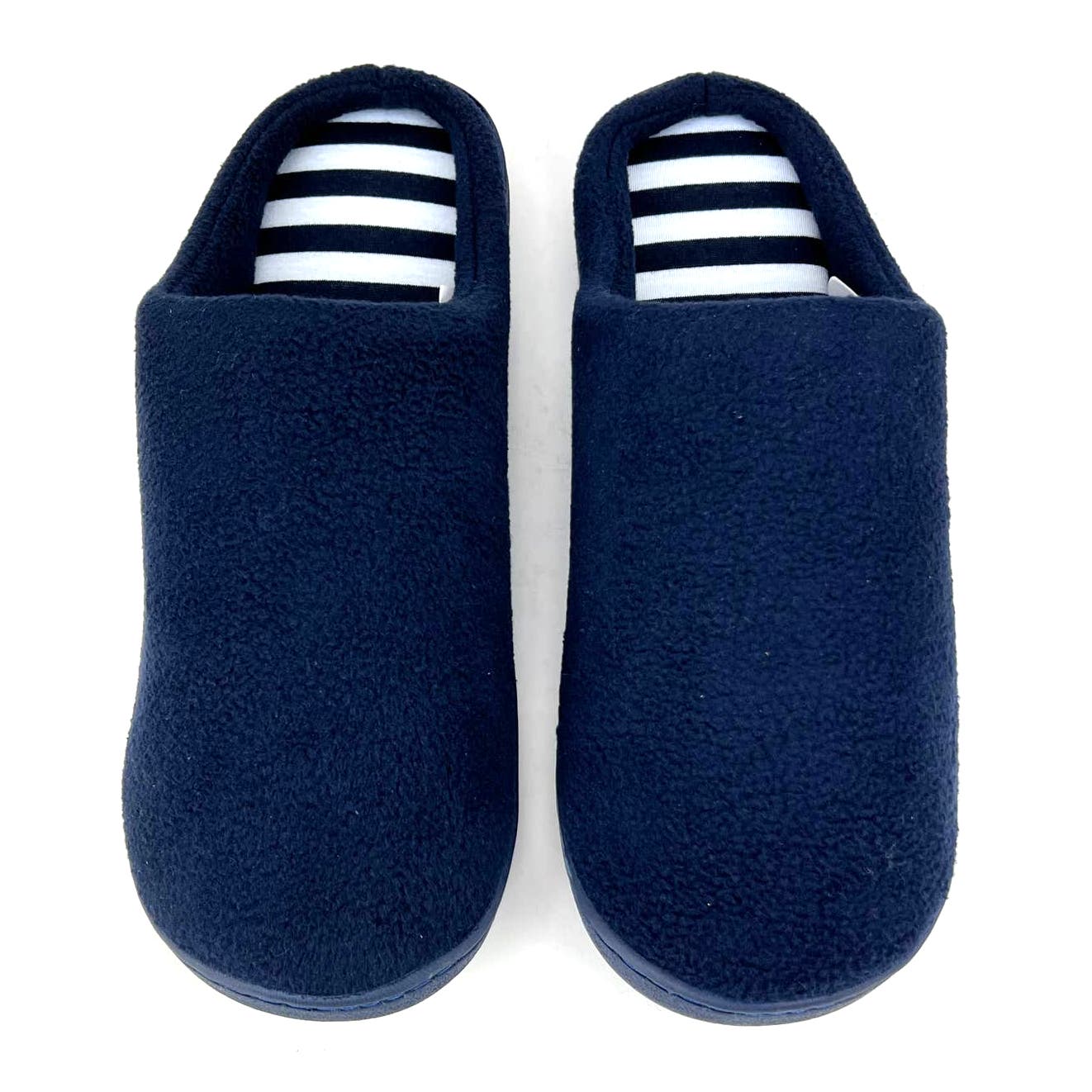 Gold Toe Men XL (12-13) Fleece Scuff Warm Plush Navy Mule Slides Shoes