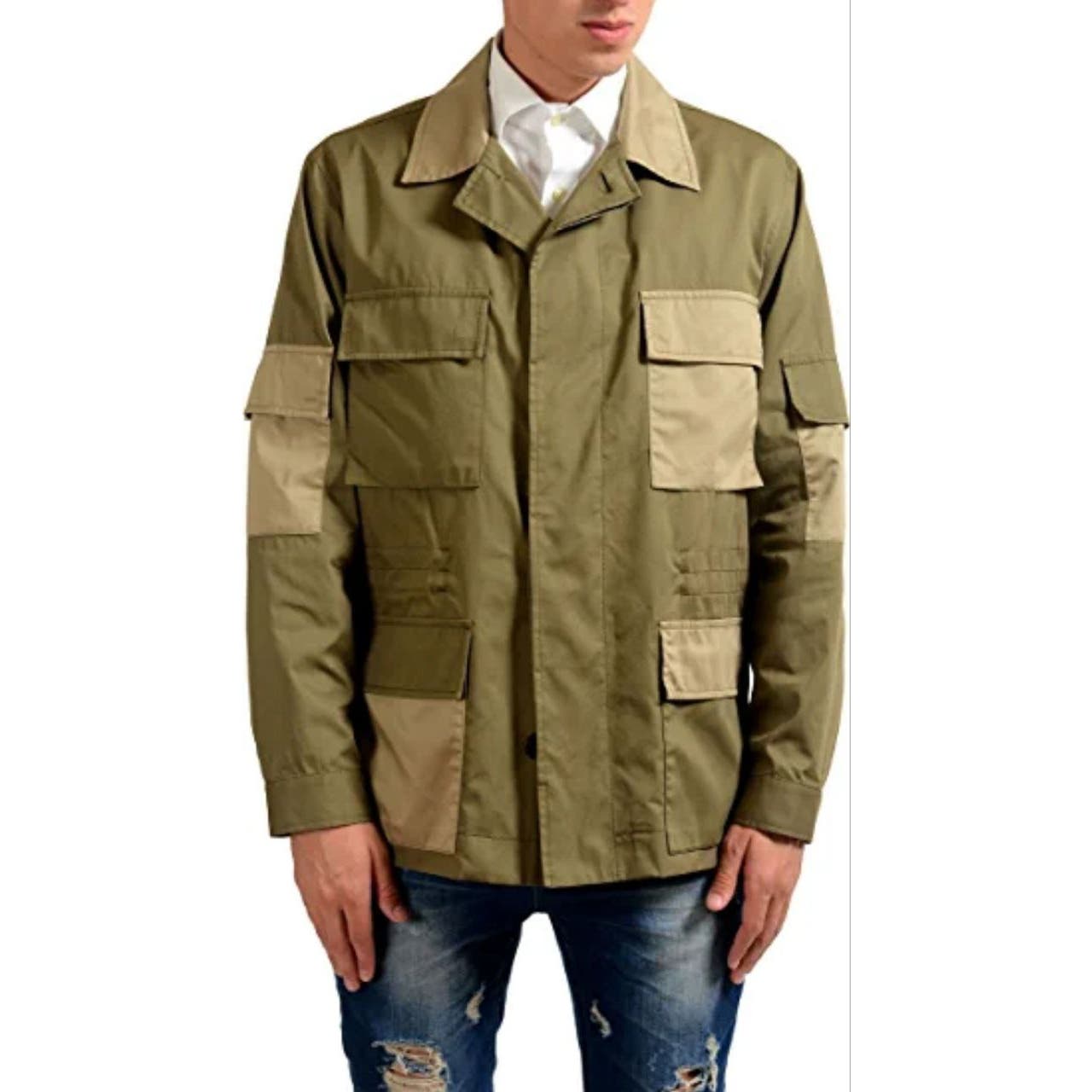 Marc Jacobs Men Olive Green Size IT 46 Twill Safari Jacket