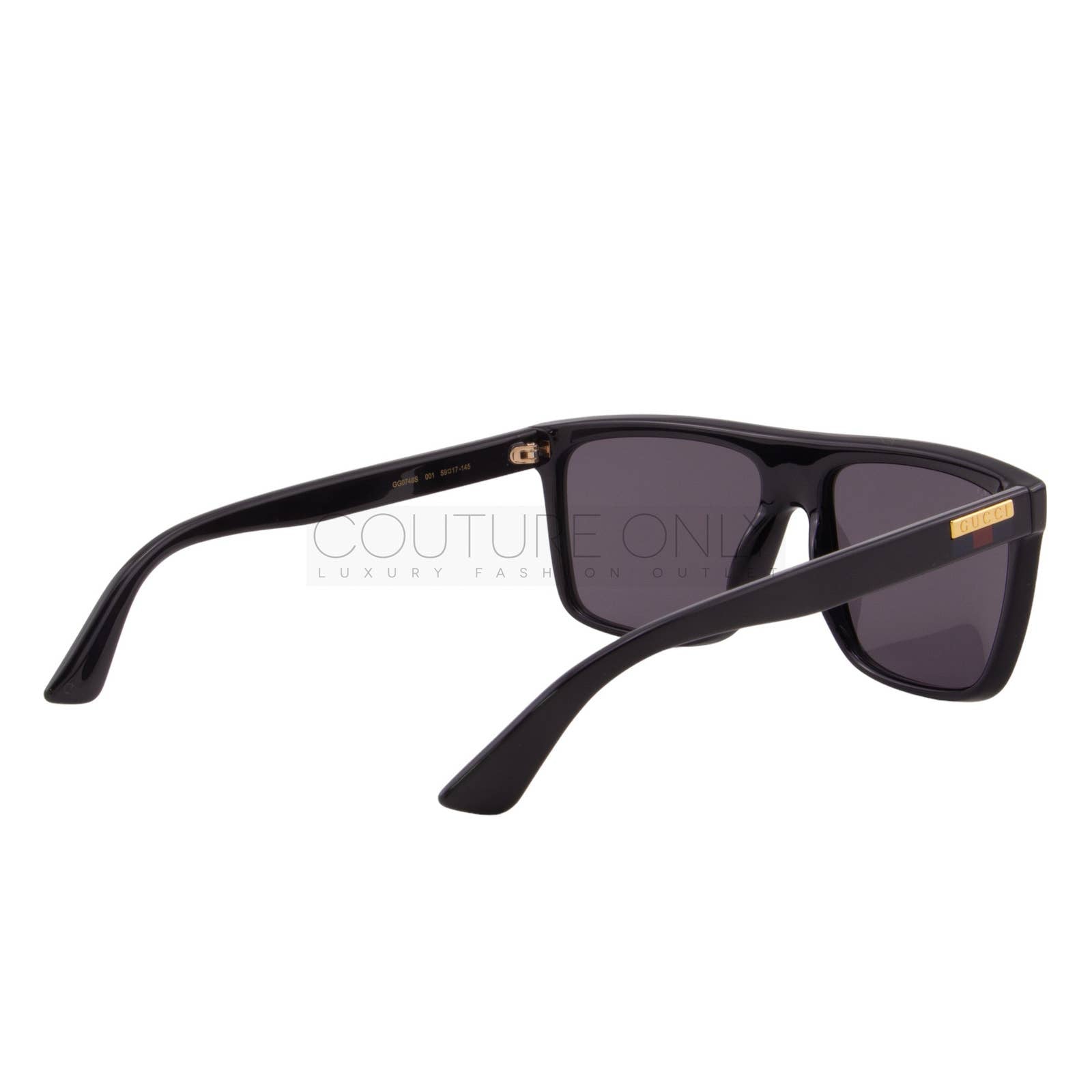 Men Black Square Sunglasses GG0748S-001