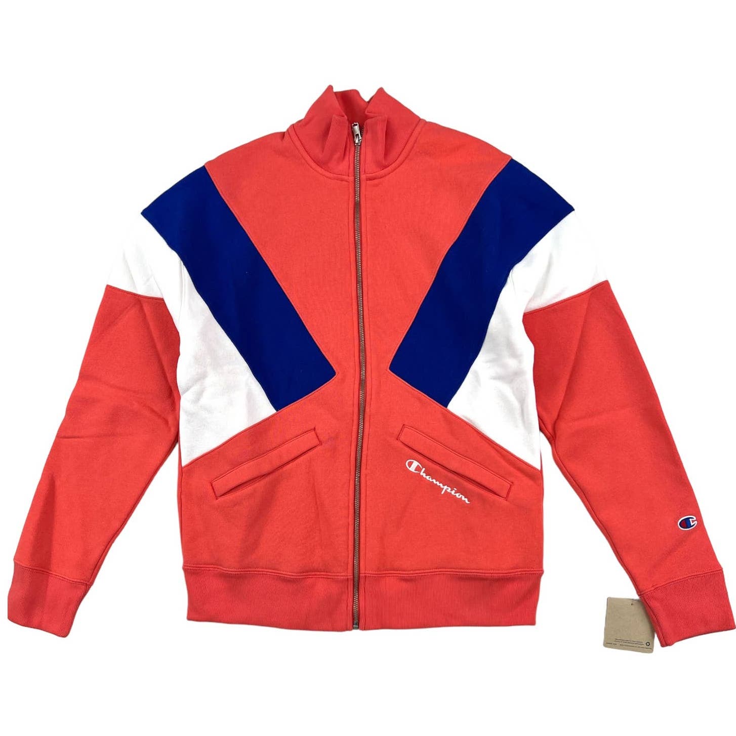 Champion Women US S Red Coral Full Zip Jacket Sport Training