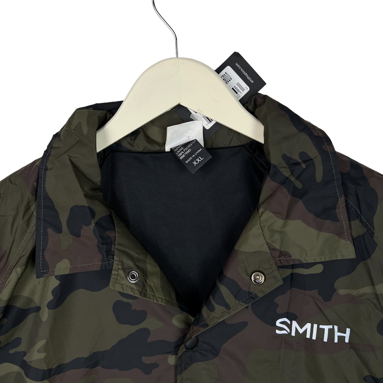 Smith Men Olive Camo Coaches Jacket US XXL Windbreaker Beimar