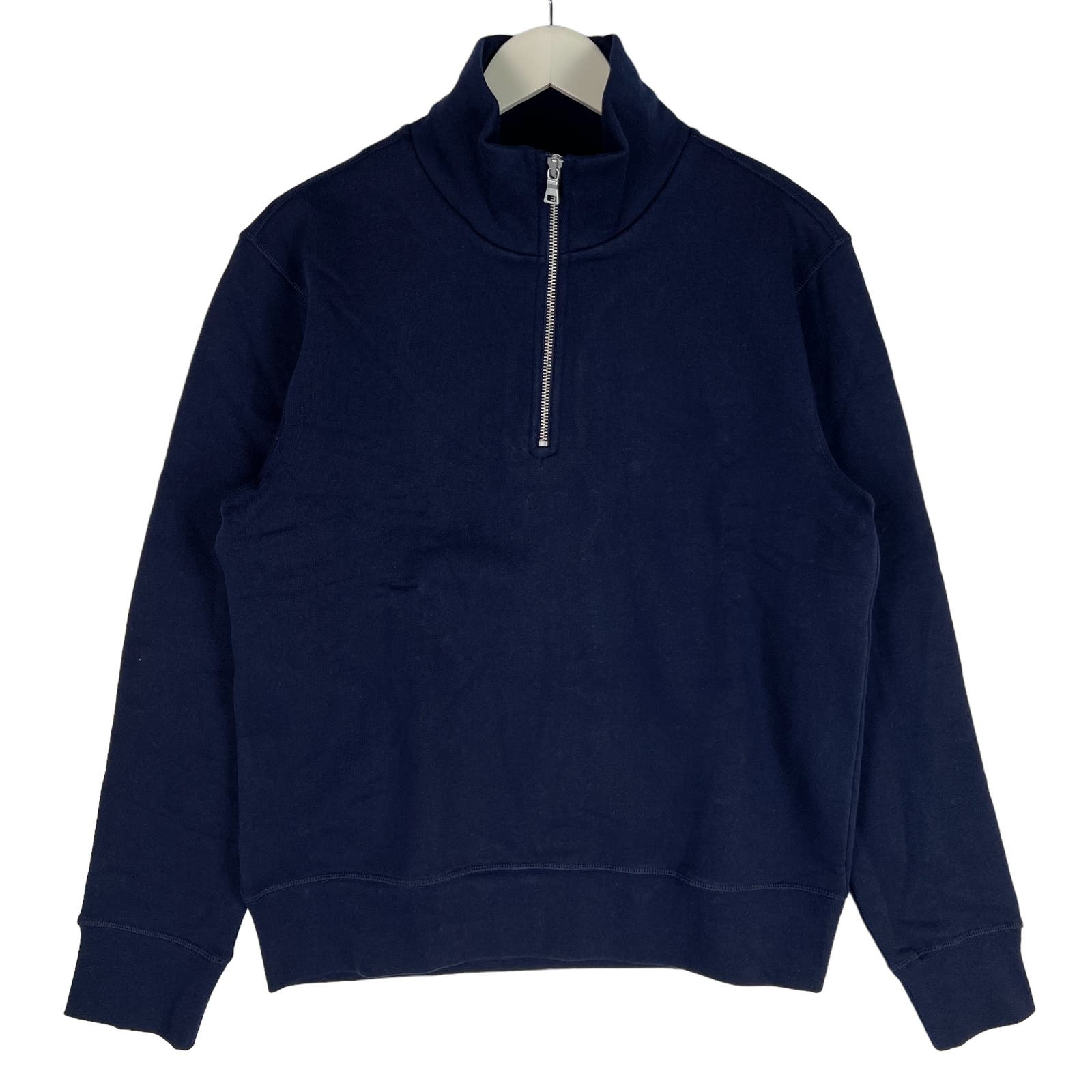 Bloomingdale's Factory Men Navy Sweater US L Half Zip Fleece