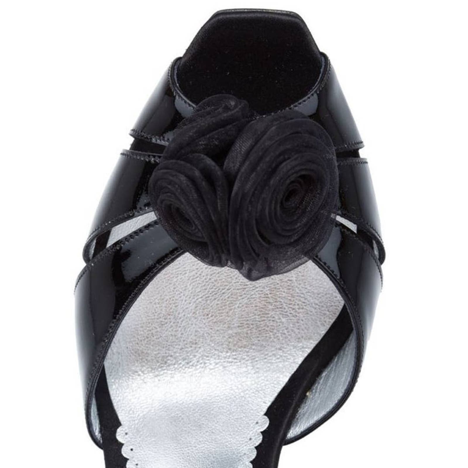 Giorgio Armani Women US 9 Black Leather Wedge Heels Peep Toe Pumps Shoes