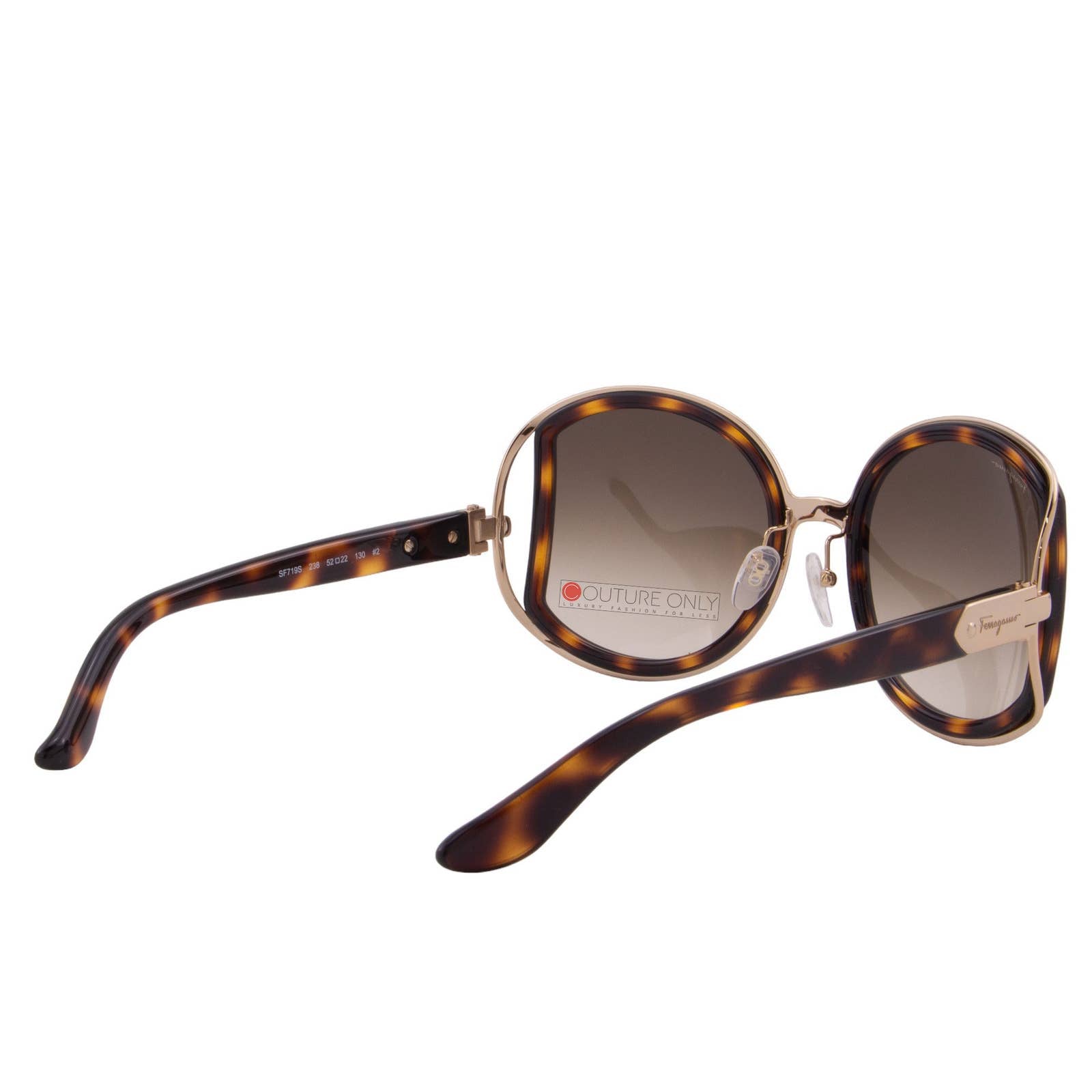 Women Havana Brown Round Oversized Sunglasses SF719S-238