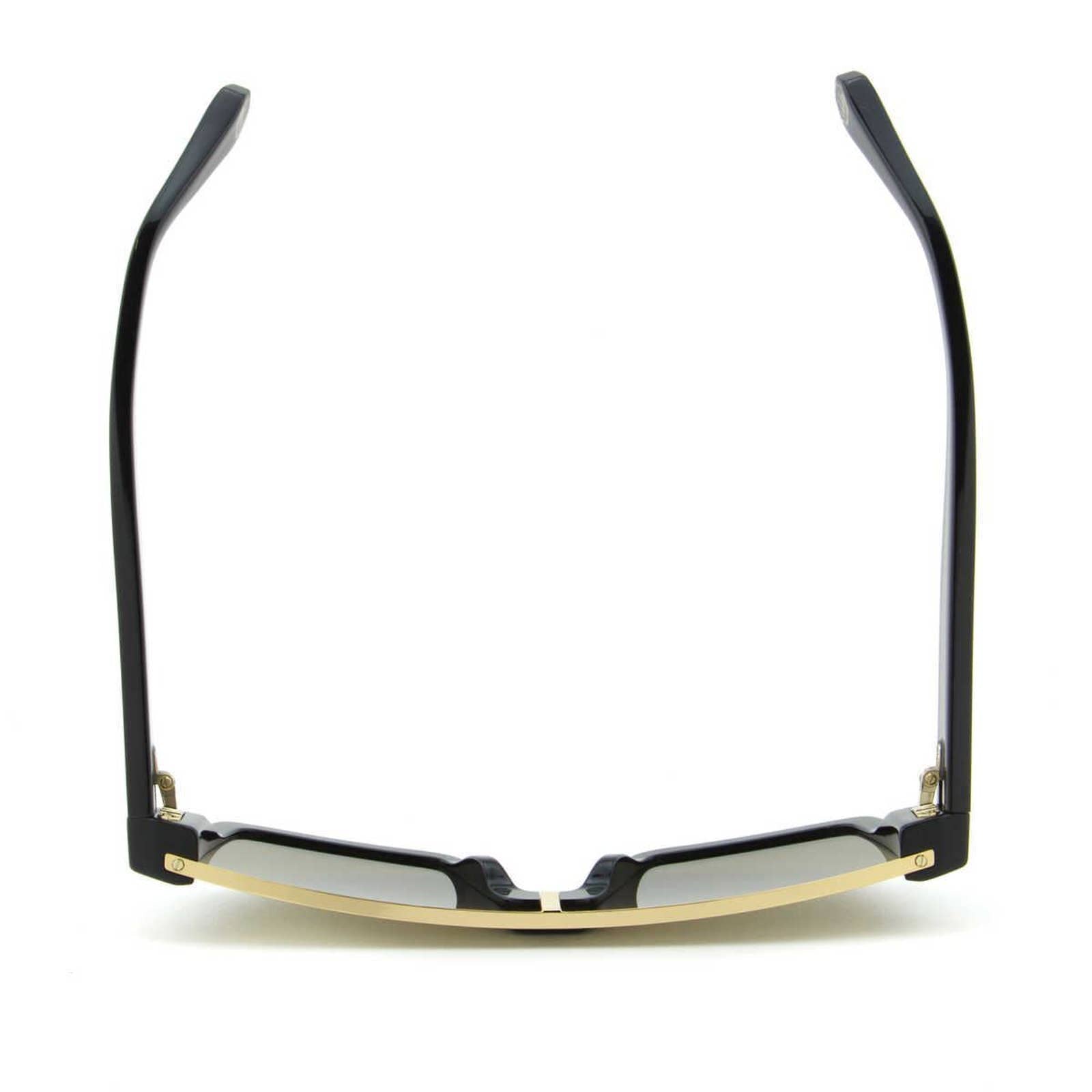 Men Square Shield Black Sunglasses SPP006M-700G Gold Lens