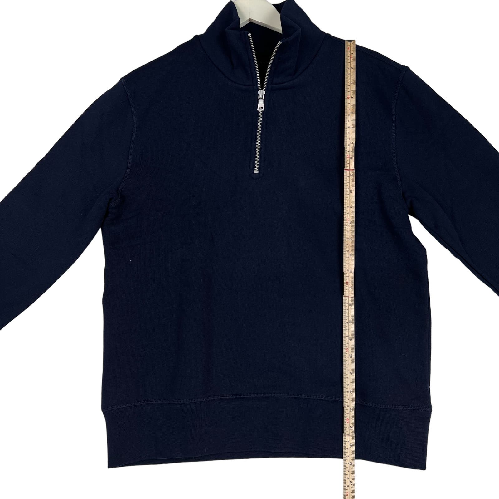 Bloomingdale's Factory Men Navy Sweater US L Half Zip Fleece