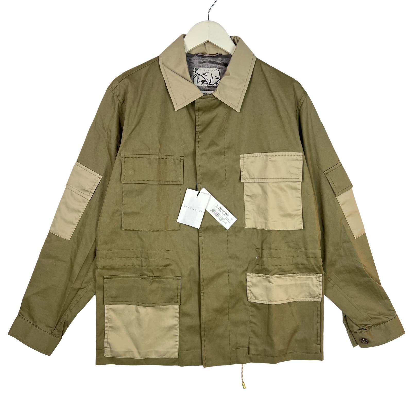 Marc Jacobs Men Olive Green Size IT 46 Twill Safari Jacket