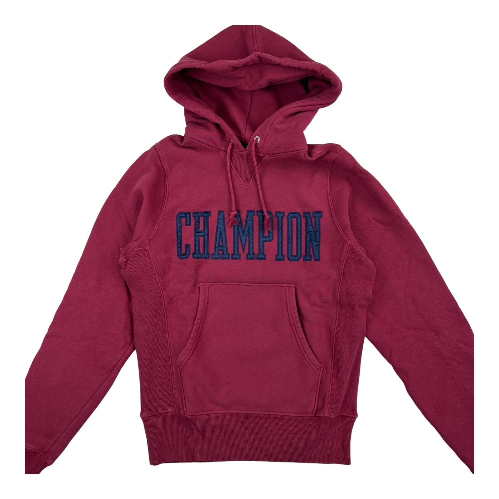 Champion Men Red Fleece Hoody US XS Logo Comfort Sweatshirt