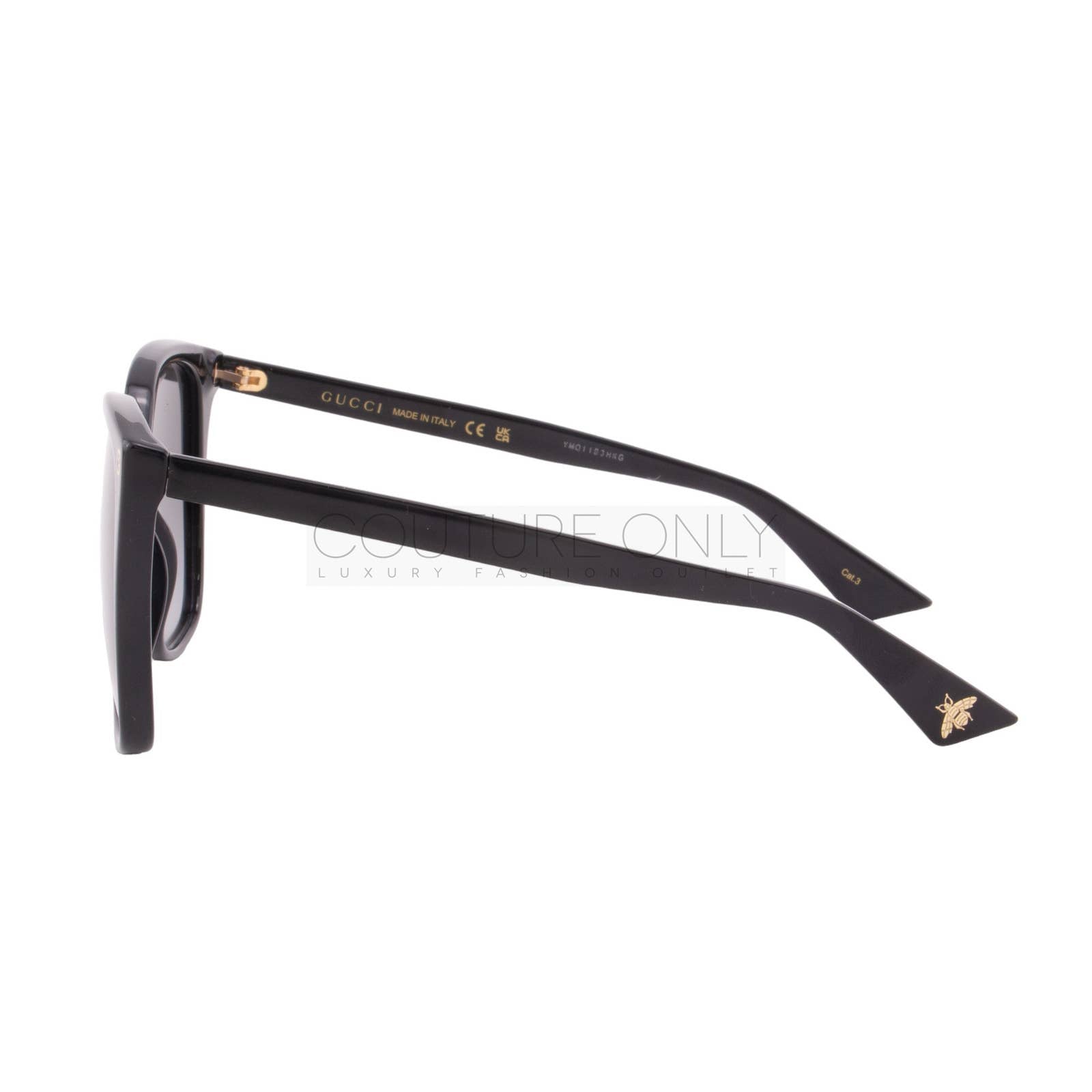 Women Black Oversized Square Sunglasses GG0022S-001