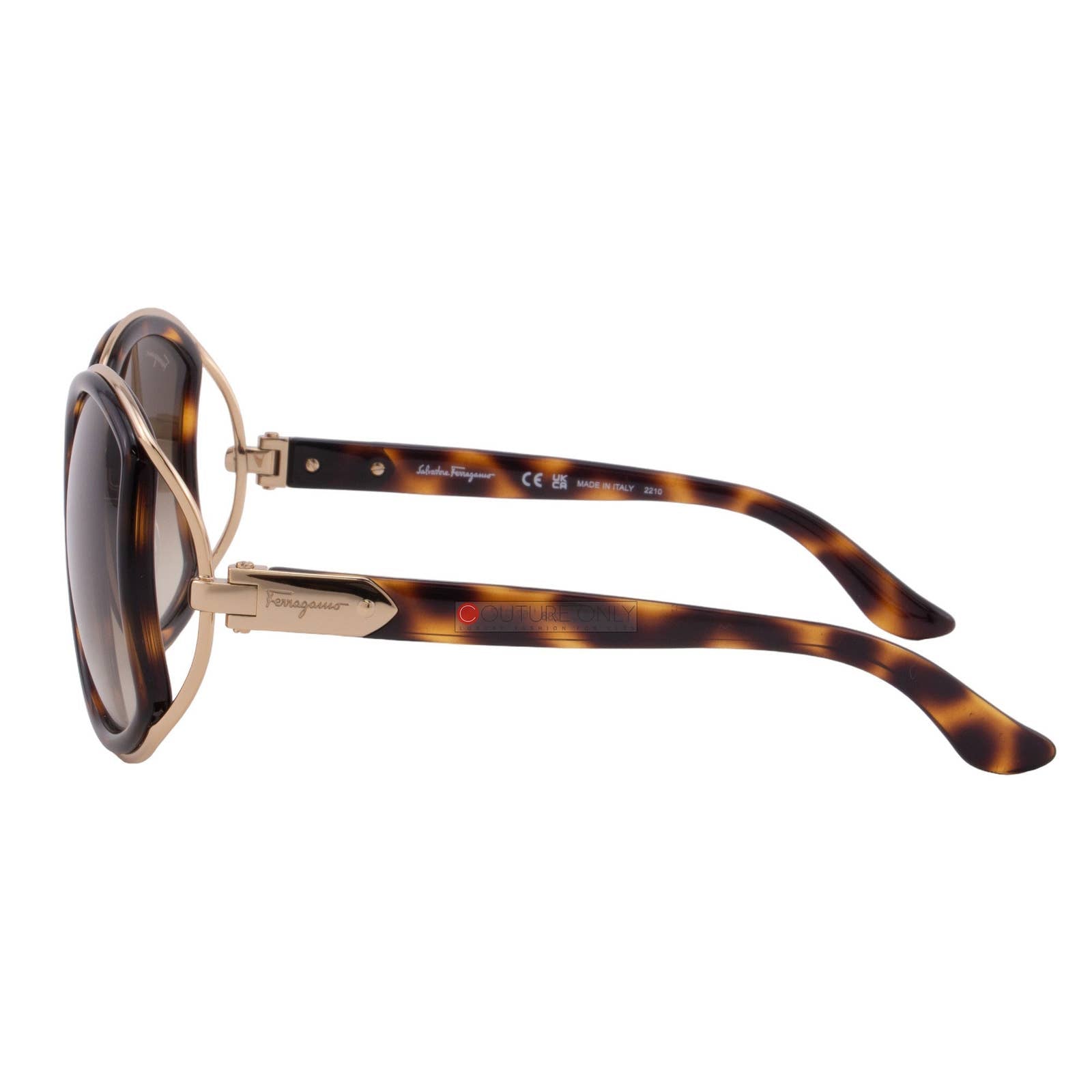 Women Havana Brown Round Sunglasses SF719S-238