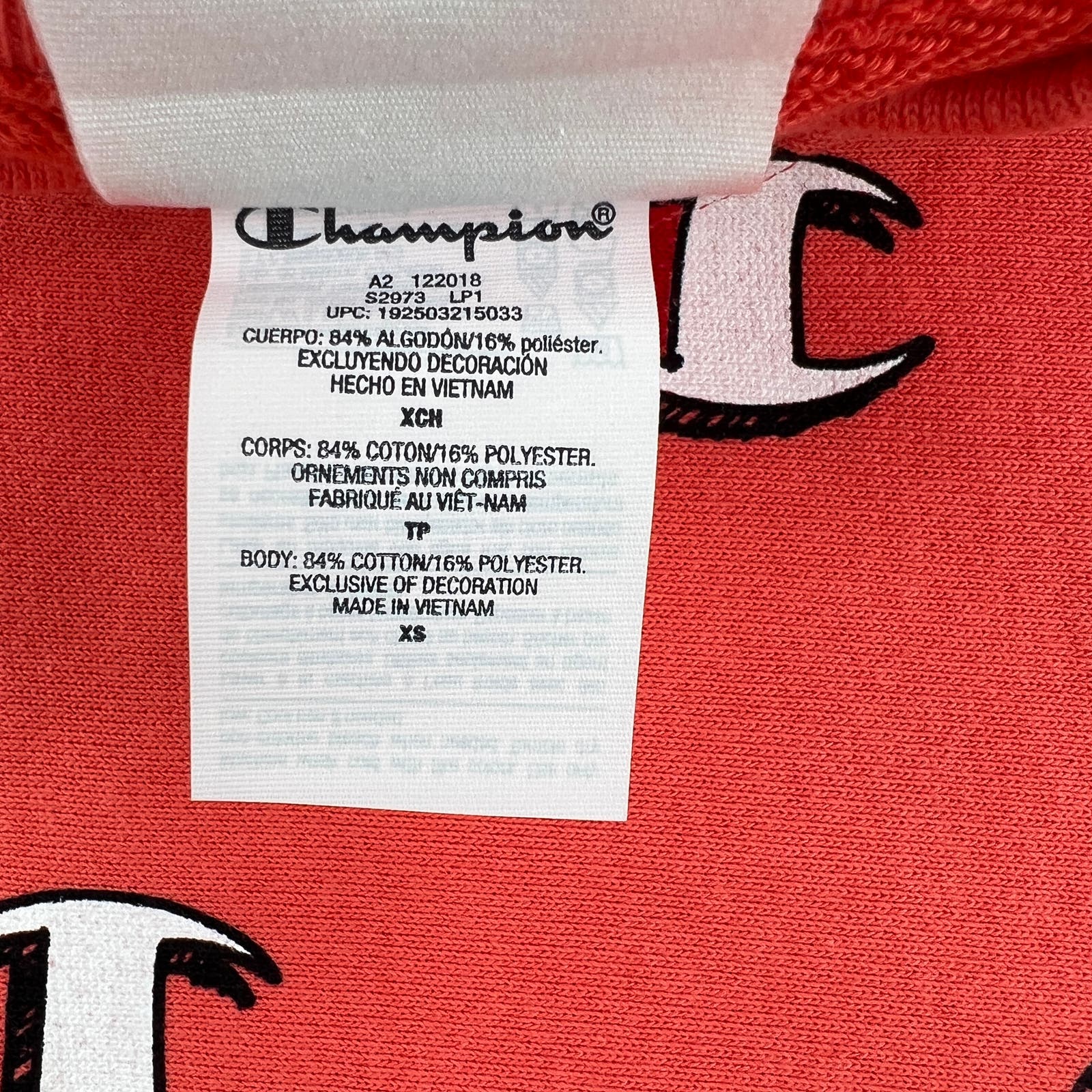 Champion Men Red Sweatshirt US XS Casual Long Sleeve