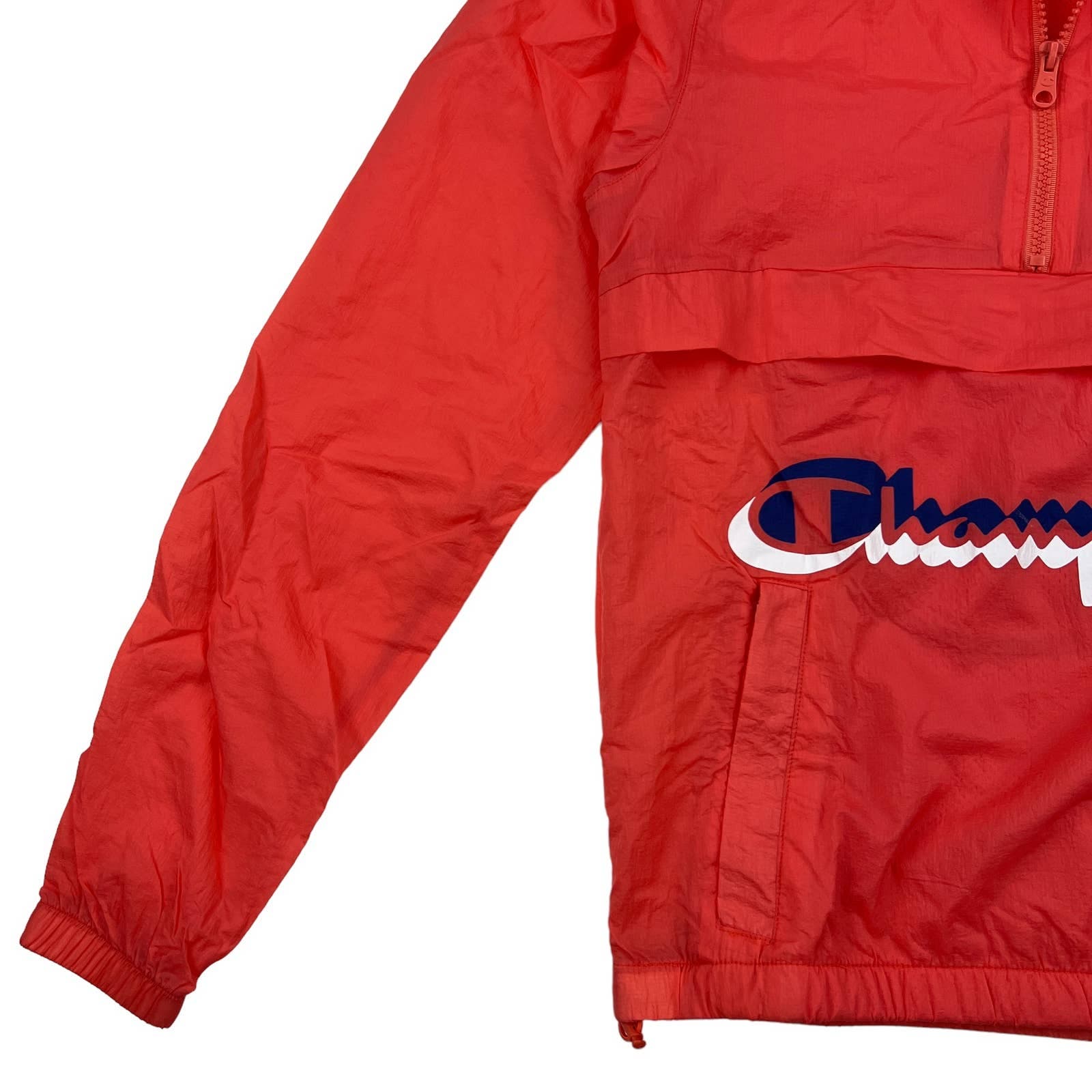 Champion Men Red Anorak US XS Hood Windbreaker