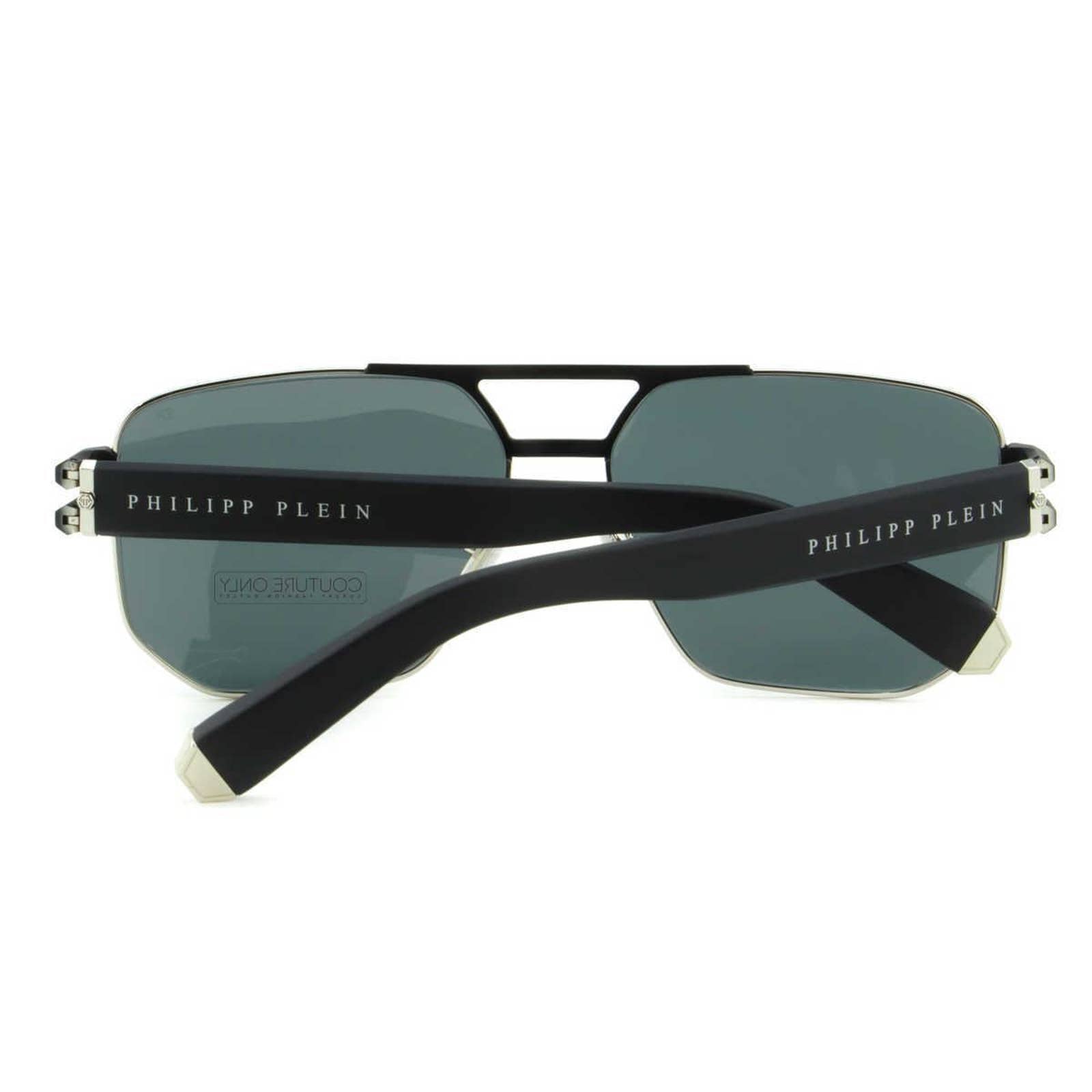 Men Black Titanium Square Sunglasses SPP012M-0523