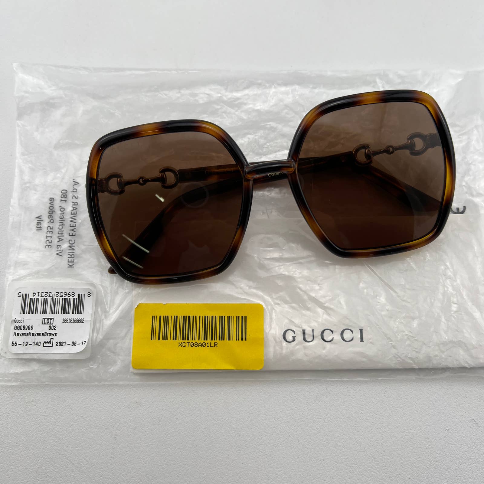 Women Oversized Havana Brown Sunglasses GG0890S-002