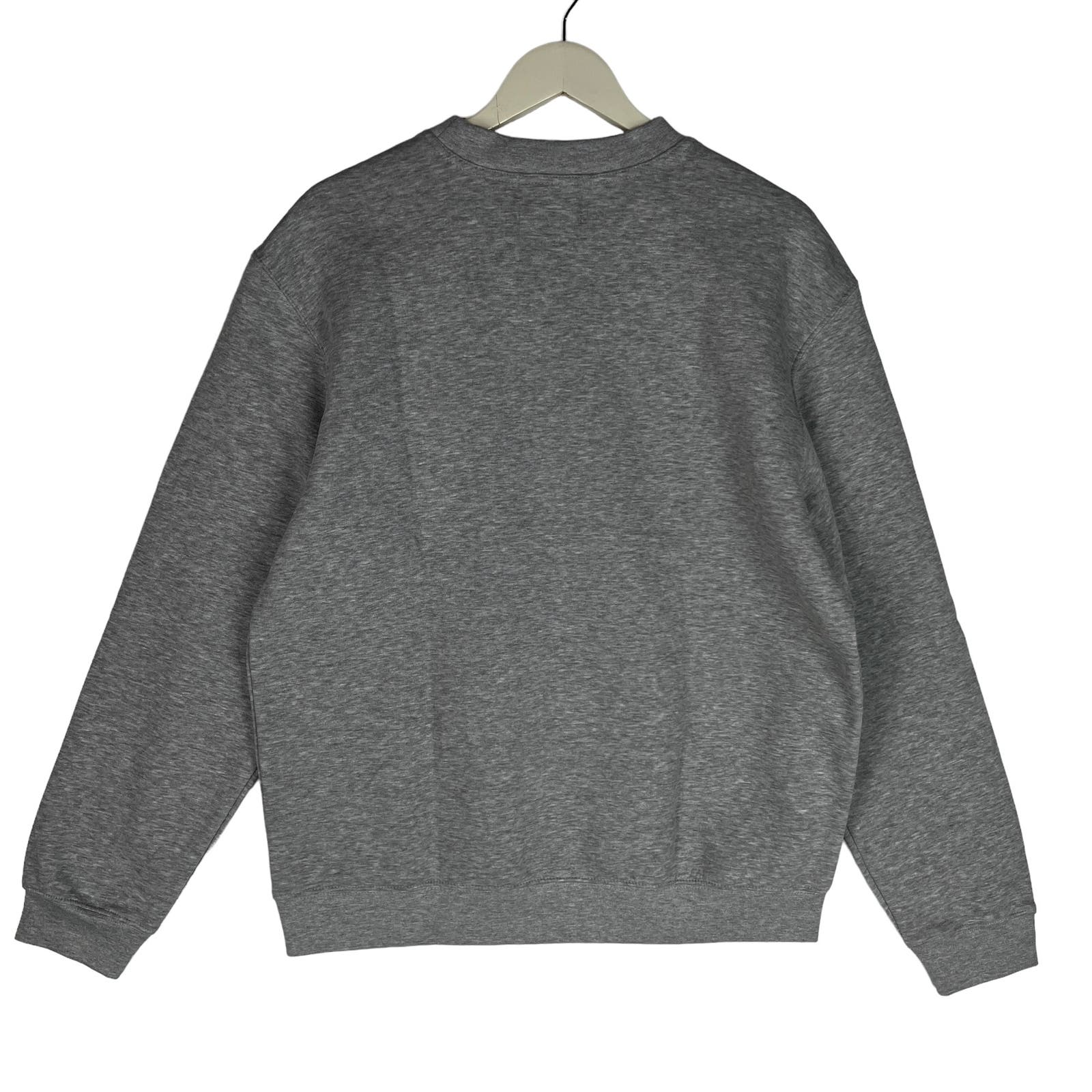 Miyuki Zoku Men Grey Crew Neck US L Cotton Sweatshirt Fleece Inner