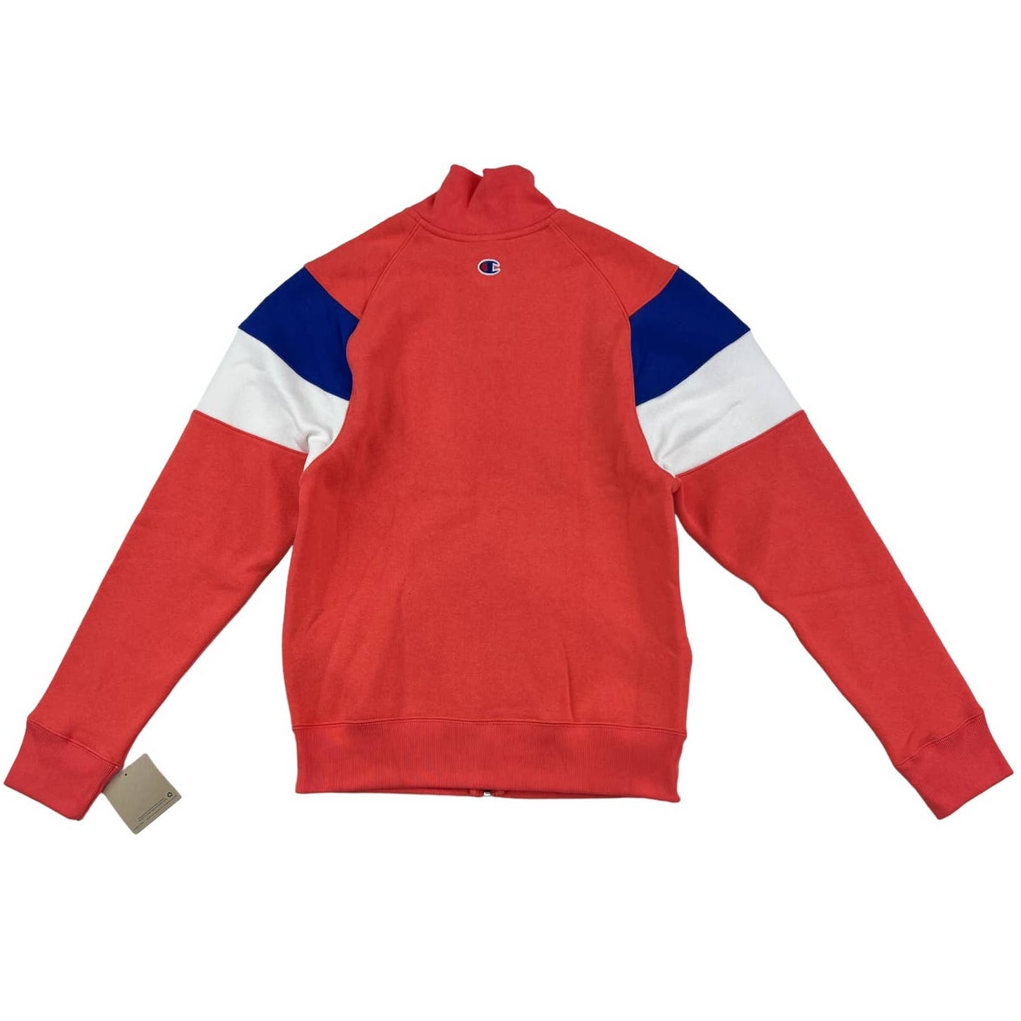 Champion Men Coral Red Full Zip Track Jacket US XS Reverse Weave