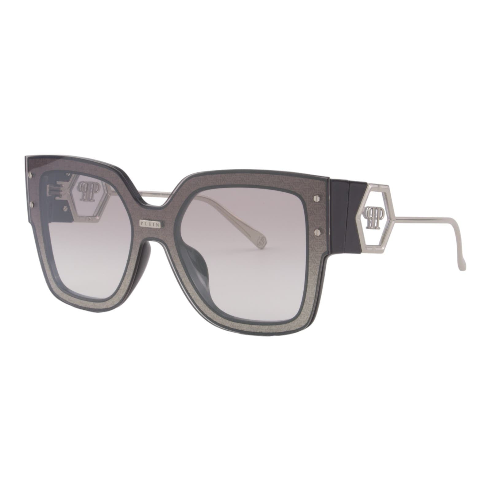 Women Designer Sunglasses SPP041M-Z42X Oversized Square Frame Gray Lens