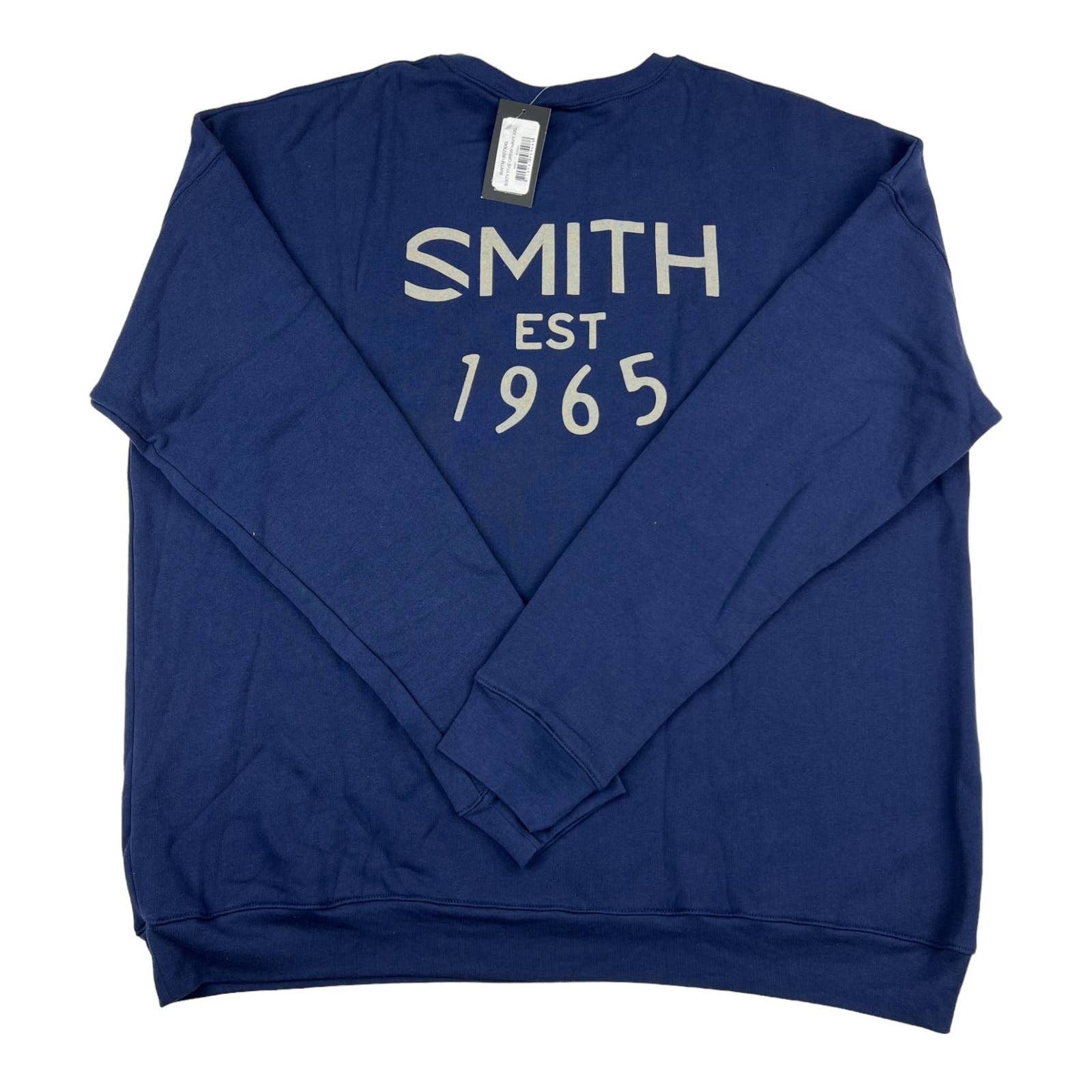Smith Men Navy Blue Sweatshirt US XXL Pullover Sixty Five Crew Canvas