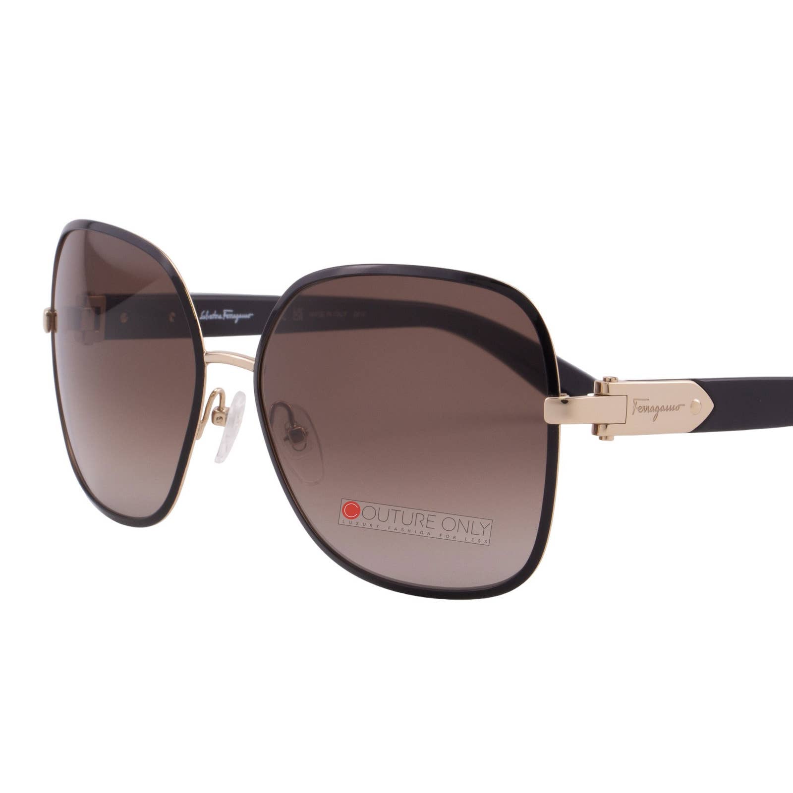 Women Oversized Rectangular Black Sunglasses SF150S-733