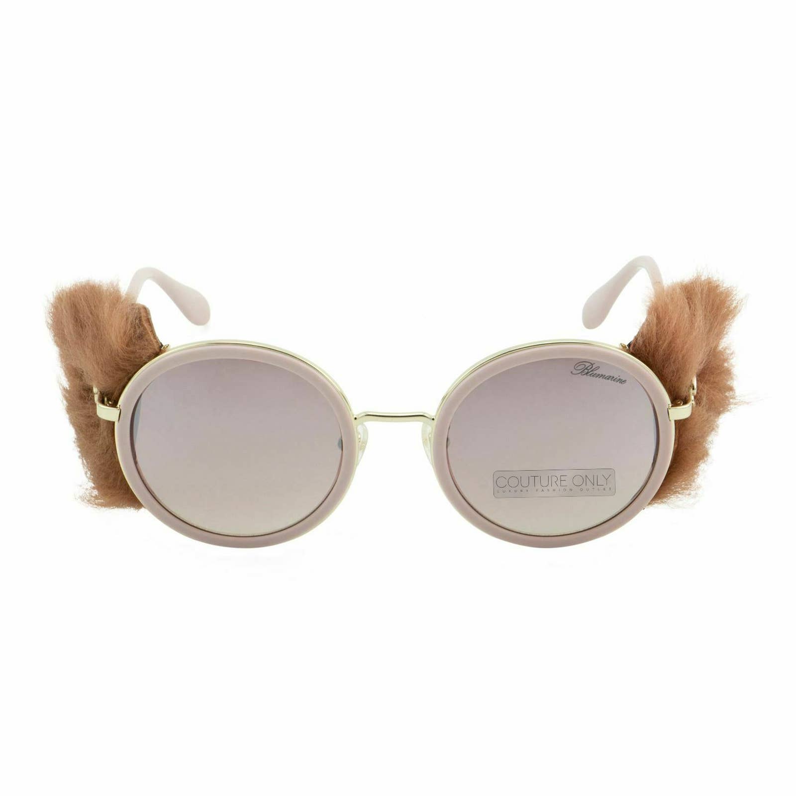 Blumarine 40th Anniversary Limited Edition Women Pink & Gold Round Sunglasses