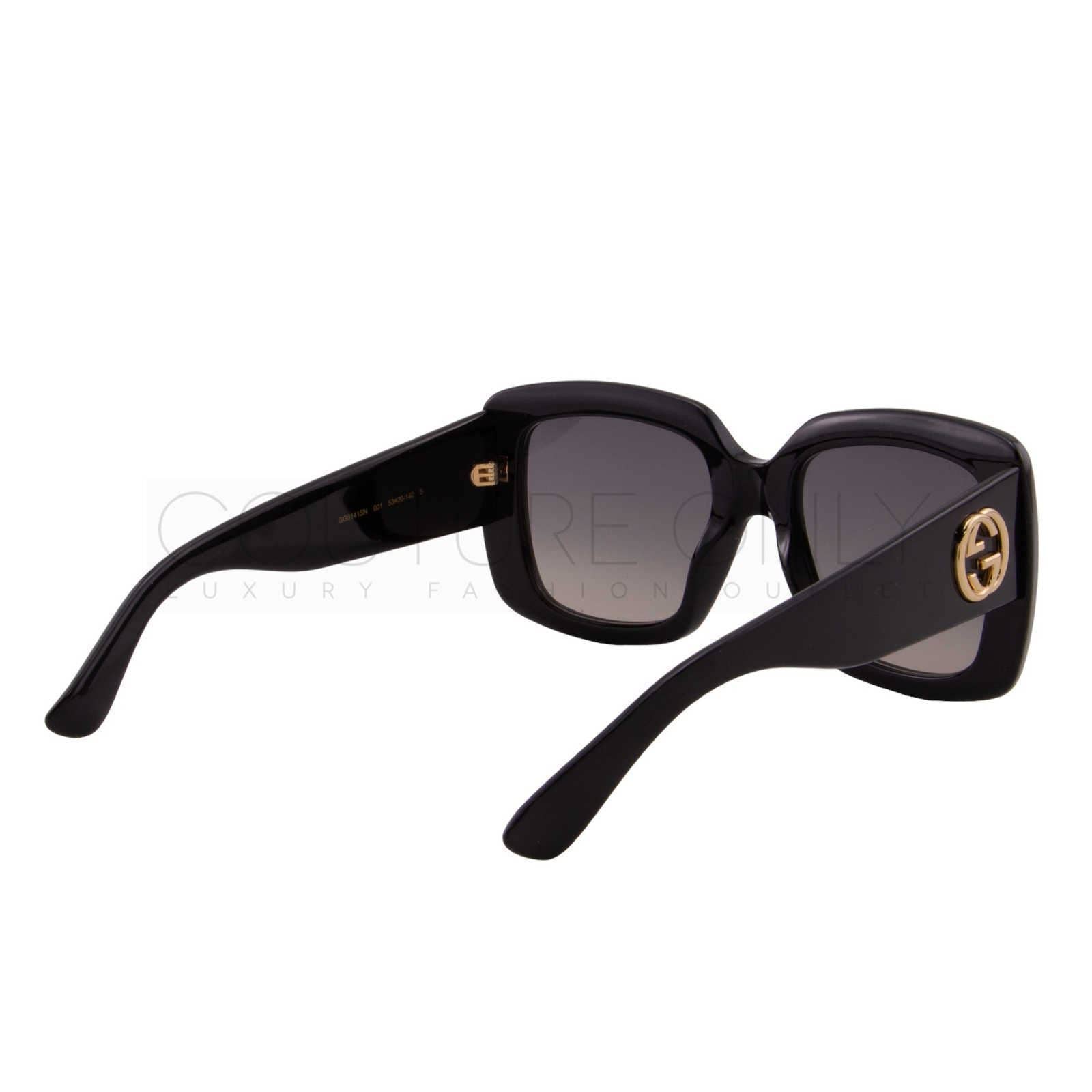 Women Black Oversized Square Sunglasses GG0141SN-001